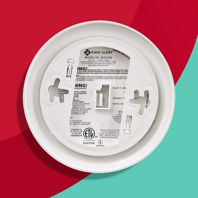 FIRST ALERT BRK SC9120B-3 Hardwired Smoke and Carbon Monoxide Detector - Image 6