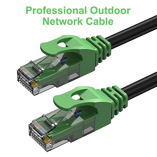 300FT Cat6 Outdoor Ethernet Cable, Heavy Duty Direct Burial, 24AWG CCA Patch - Image 2