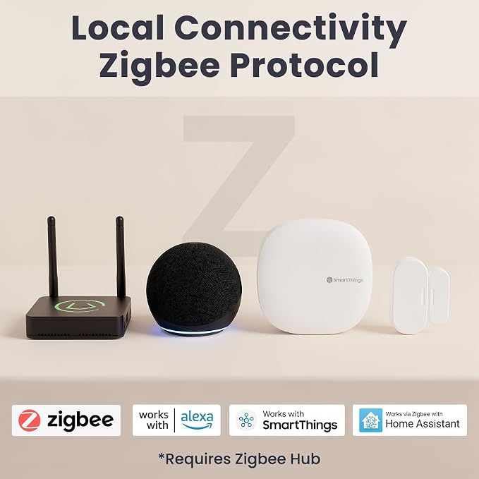 4 Pack Zigbee Door Sensor, Mini Smart Contact Sensors - Image 2