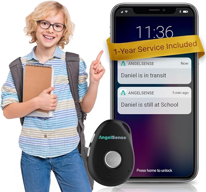 AngelSense Safety Monitor with 1-Year Service Included | GPS Tracker by AngelSense