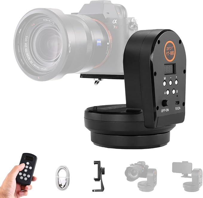 Soonpho M2 Motorized Rotating Panoramic Tripod Head, Remote Control Pan Tilt by soonpho