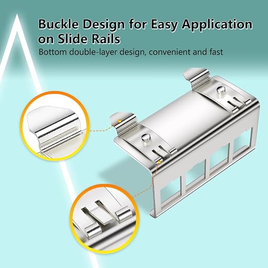 4-Port Metal DIN-Rail Mounting Module - Image 5