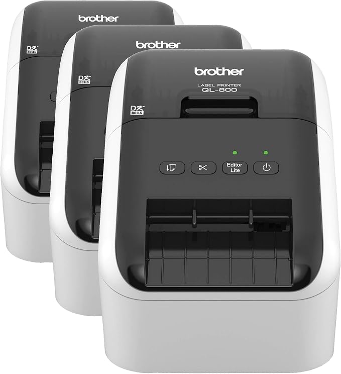 Brother QL-800 High-Speed Professional Printer, Plug&Label Feature, Genuine DK by Brother