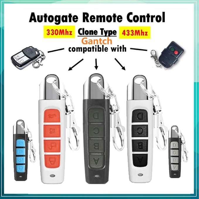 Universal Wireless Copy Remote Controller Smart Home Remote Control, 4 Buttons - Image 5