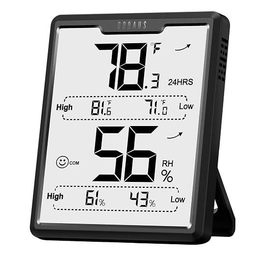 DOQAUS Digital Hygrometer Room Thermometer Indoor, Humidity Meter by DOQAUS