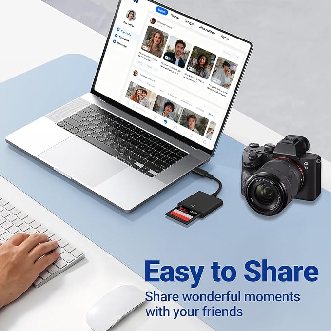 USB C SD Memory Card Reader, Type C Camera Adapter Trail Viewer - Image 7