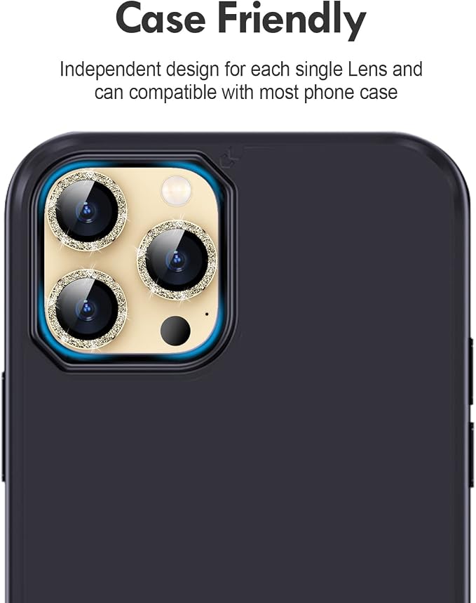 for iPhone 14 Pro/14 Pro Max Camera Lens Protector Bling, 9H Hardness - Image 6