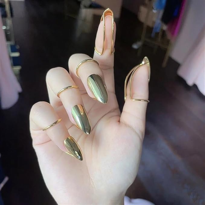 Versatile Wearable Nails Art Rings Set 5Pcs Fashionable and Easy to Jewelry - Image 6