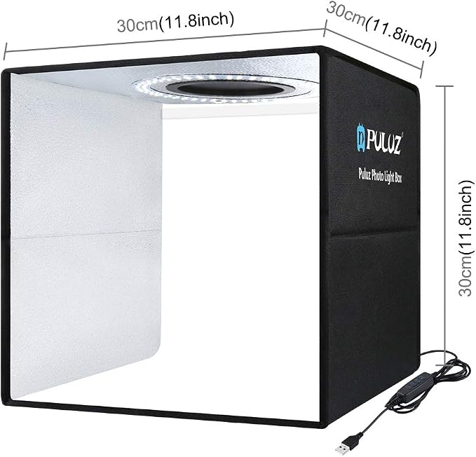 PULUZ 12''×12'' Portable Photography Light Box, Dimmable Photo Studio Light Box - Image 2