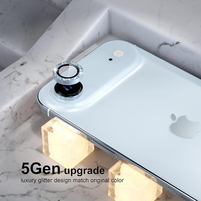 Choiche Compatible for iPhone 17 Air Camera Lens Protector Bling, 9H Tempered - Image 7