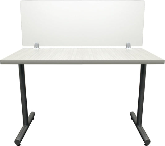 OBEX Clear Acrylic Desk Mounted Privacy Panel, 18" x 66", Clear