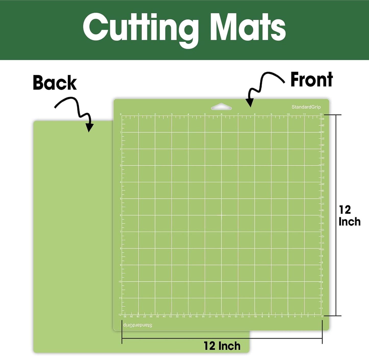 24 Pcs Cutting Mat Bulk, 12x12 Inch Standard Grip Cutting Mats for Crafts, Compatible with Cricut Maker 3/Maker 4/Maker/Explore One/Air/Air 2, Adhesive Sticky Durable Cutting Mats Accessories