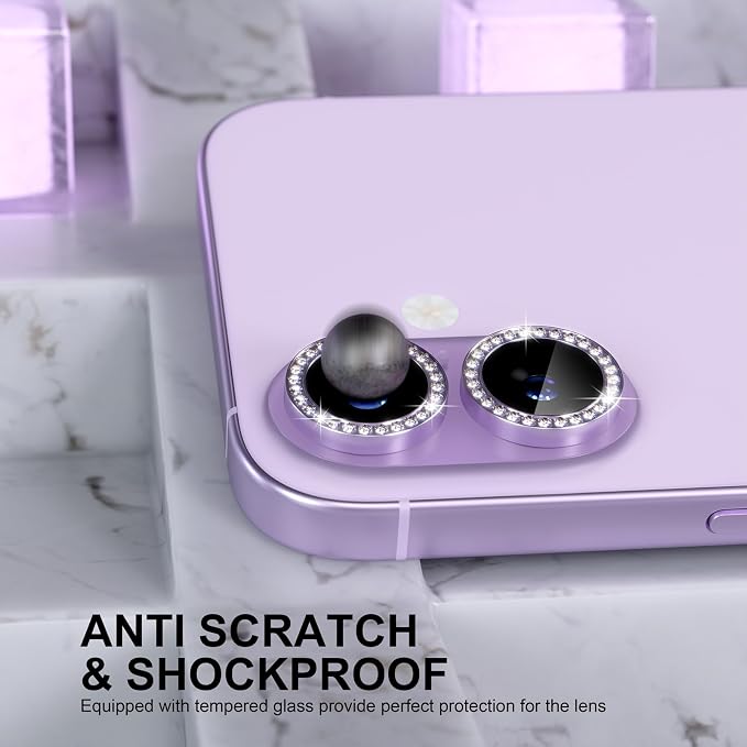 Choiche Compatible for iPhone 17 Camera Lens Protector Bling, 9H Tempered Glass - Image 3