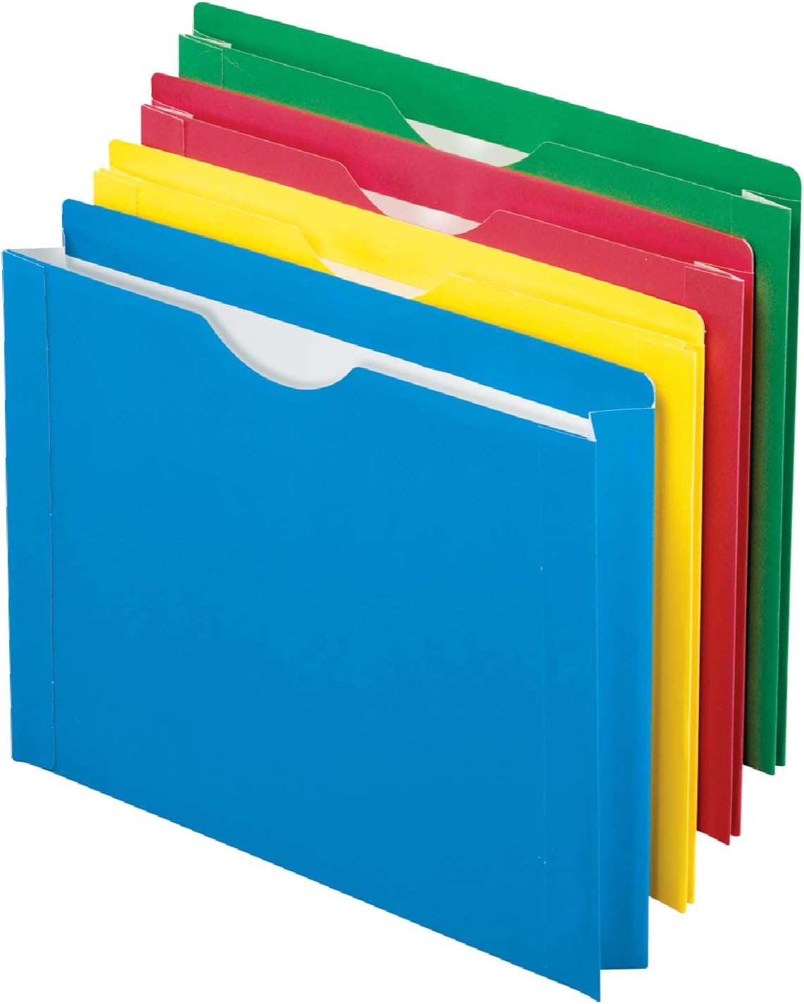 Pendaflex Color Reinforced File Jacket, 2-Inch Expanding Jacket, Letter Size, Assorted Colors, 8 Pack (12003EE) & Expanding File Pockets, Letter Size, 5.25" Expansion