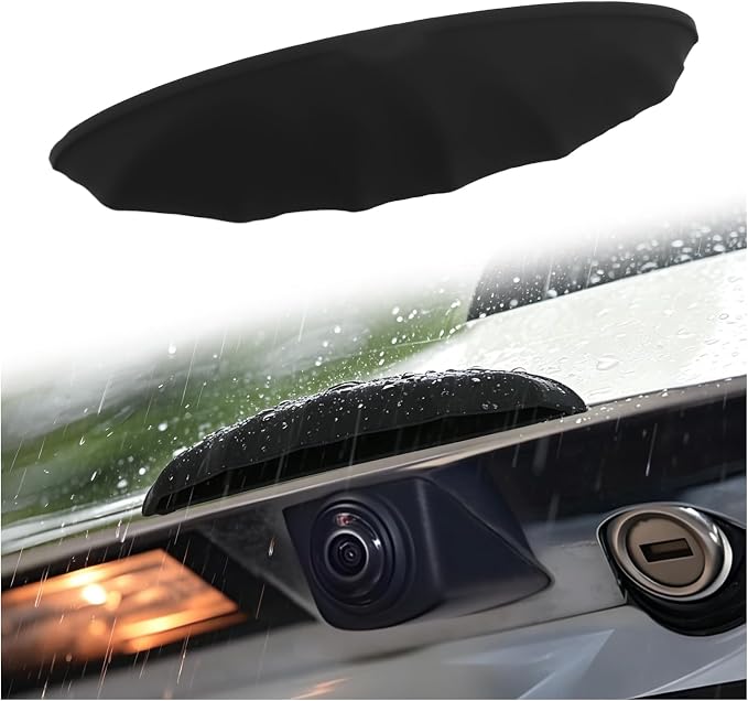 Car Rear View Camera Protection Cover, Wider Back Up Camera Rain Guard by Aokdom