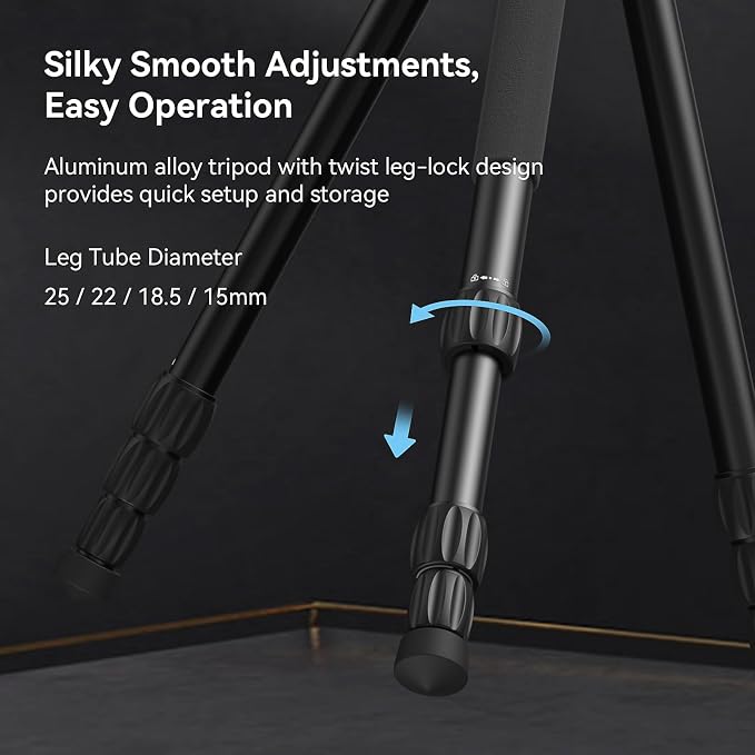 SmallRig CT190 Professional Video Tripod, Monopod Conversion, Video Tripod - Image 5