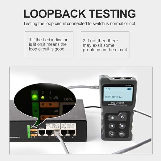 Network Cable Tester, VXSCAN NF-488 POE Cable Tester - Image 6