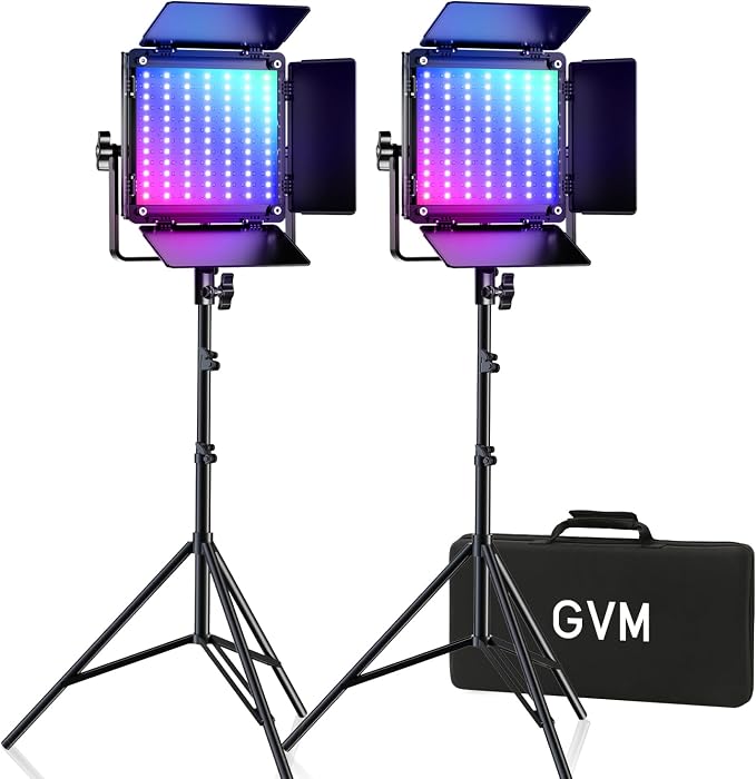 GVM 800D RGB Led Video Light, 40W Photography Lighting Led Panel Light by GVMGreatVideoMaker