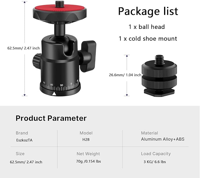 Universal 1/4" Swivel Mini Ball Head Screw Tripod Mount - Image 6