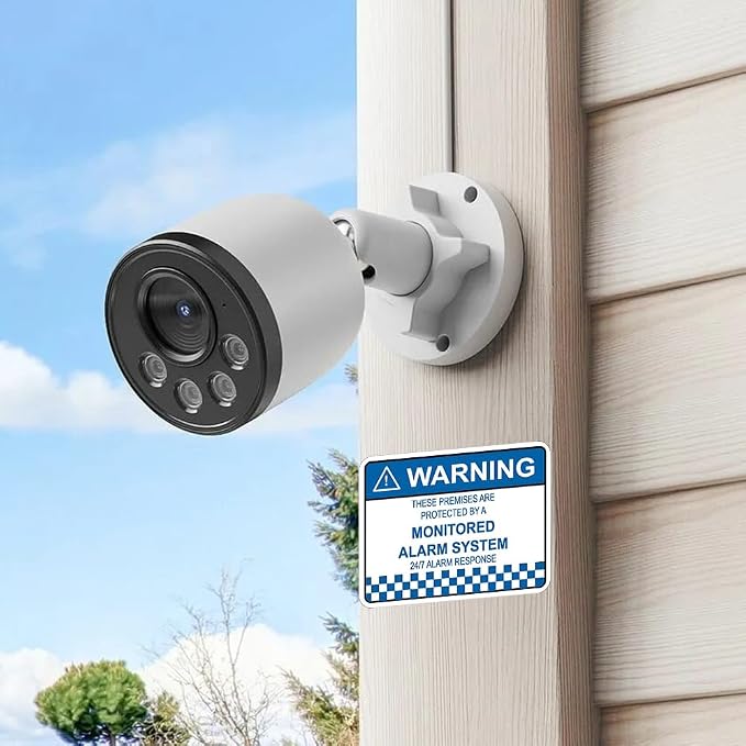8pcs Security Alarm System Sign - Image 3
