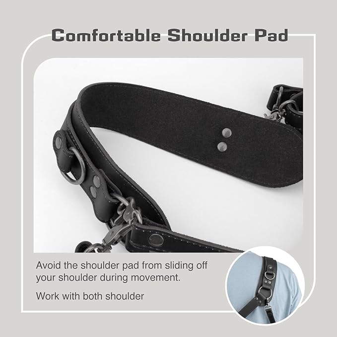 Leather Camera Harness for 1 Camera, Single Camera Strap for Photographers - Image 5