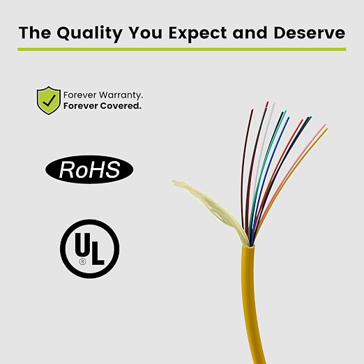 TRUE CABLE 12 Strand Fiber Indoor Distribution Cable, 1000 Feet, OS2 Single - Image 7