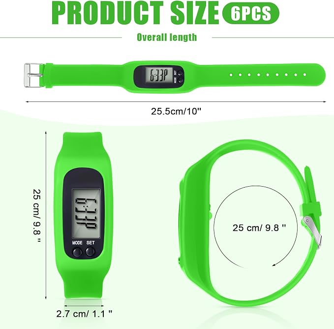 Geyoga Pedometer for Walking Steps and Miles Pedometer Watch Silicone Steps - Image 2