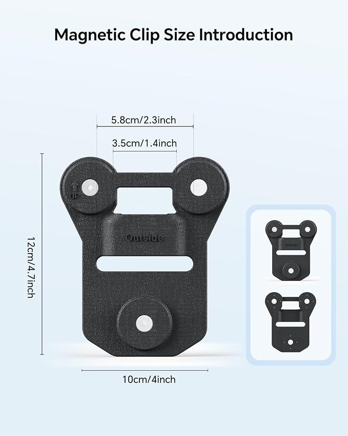 BOBLOV Body Camera Magnet Mount, Universal Magnetic Suction Back Clip, Make - Image 5