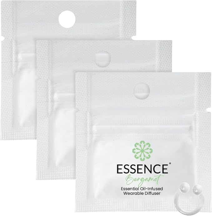 Essence Wearable Aromatherapy Nasal Diffuser – Bergamot Essential Oil Nose Ring by Essence