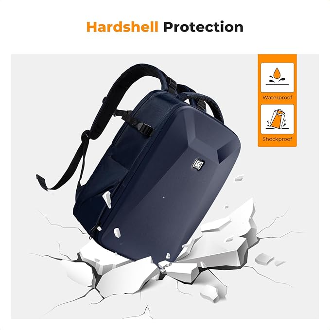 K&F CONCEPT Camera Backpack, Hardshell Photography DSLR Camera Bag - Image 5