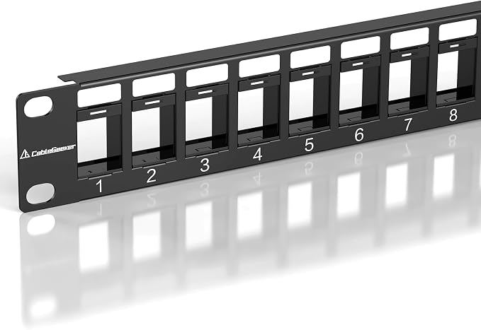 CableGeeker 24 Port Blank Keystone Patch Panel by CableGeeker