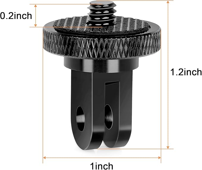 Tripod Mount Adapter for Gopro, Camera 1/4”-20 Tripod Mount for Insta 360/Gopro - Image 2