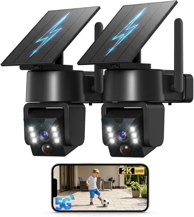 5G & 2.4G Wi-Fi Outdoor Camera Wireless, Solar Security Cameras Wireless Outdoor by Unknown