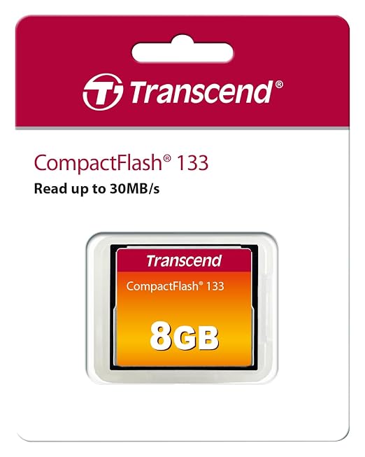 Transcend TS8GCF133 CompactFlash 133X Memory Card - Image 2