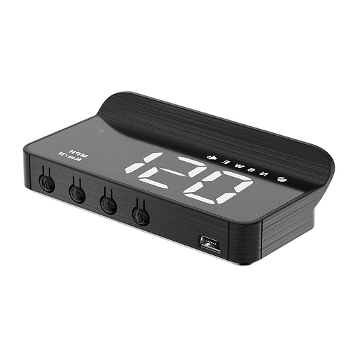 AZIJYV Heads Up Display for Cars, Windshield Speedometer Projector HUD M1white by AZIJYVHeadUpDisplay