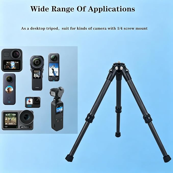 Lightweight Carbon Fiber Mini Tripod, 7/10.5 Inches Sturdy Desktop Tripod - Image 4