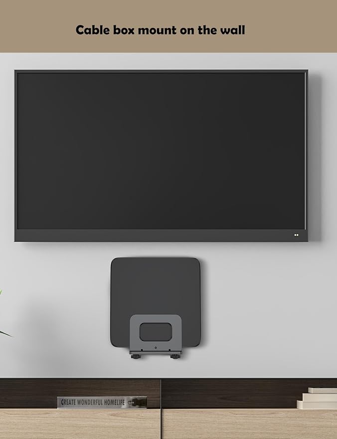 Cable Box Wall Mount for WiFi Router/Modem Shelf for Apple TV/ROKU, Compatible - Image 5