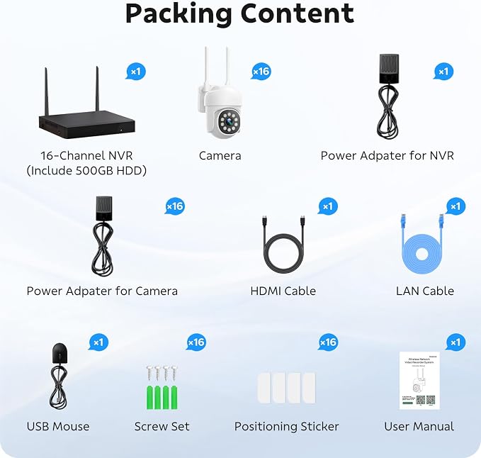 CAMCAMP 16 channel Security Camera System Wireless Cameras - Image 10