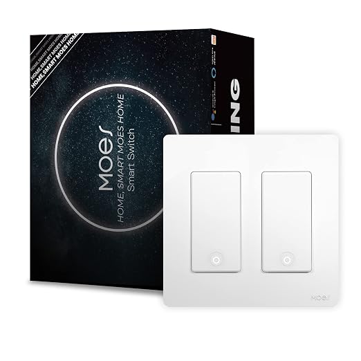 MoesGo 2nd Gen WiFi Smart Light Switch, Smart Wall Switch 2.4GHz WiFi, Neutral by MoesGo