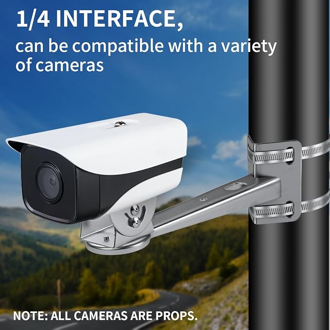 ZT-NET Security Camera Corner Pole Mounting Bracket Stainless Steel Mount - Image 4