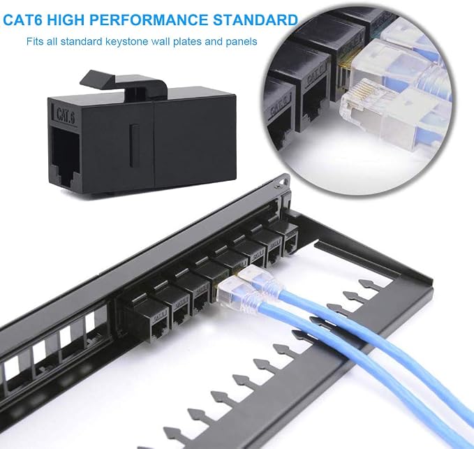 40 Pack Ethernet Coupler RJ45 Keystone Network Coupler Cat6 Cat5e Cat5 Keystone - Image 3