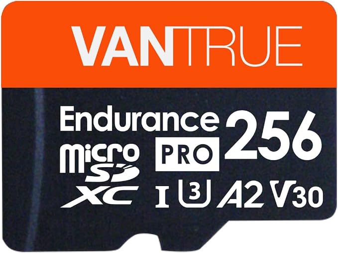 Vantrue 256GB microSDXC UHS-I U3 4K UHD Video High Speed Transfer Monitoring SD by VANTRUE