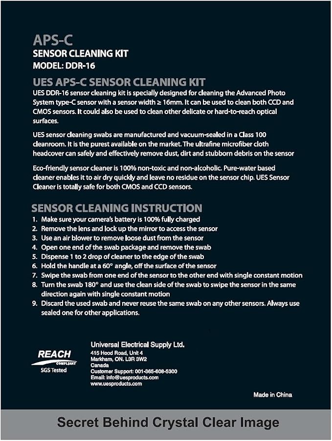 UES DDR16 APS-C Sensor Cleaning Kit - Image 8