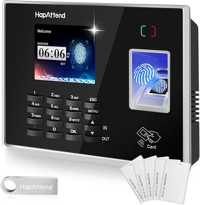 Time Clocks for Employees Small Business Automatic Calculate Hours, 0 Monthly by HapAttend