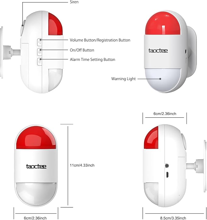 Panic Button Alarm for House Remote Control Office Siren Alarm System Sound & - Image 3