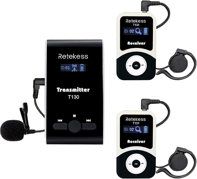 Retekess T130 Wireless Audio Tour Guide System, Translation Headphones by Retekess