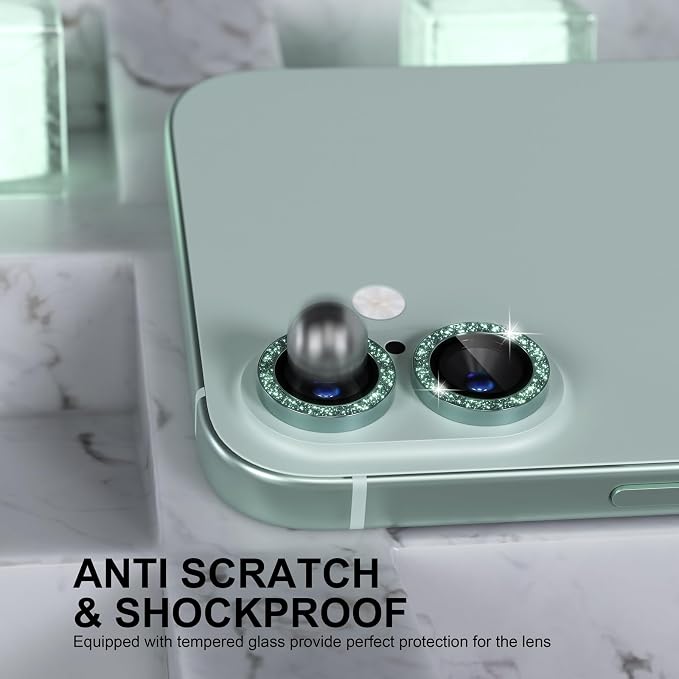 Choiche Compatible for iPhone 16 /iPhone 16 Plus Camera Lens Protector Bling - Image 3