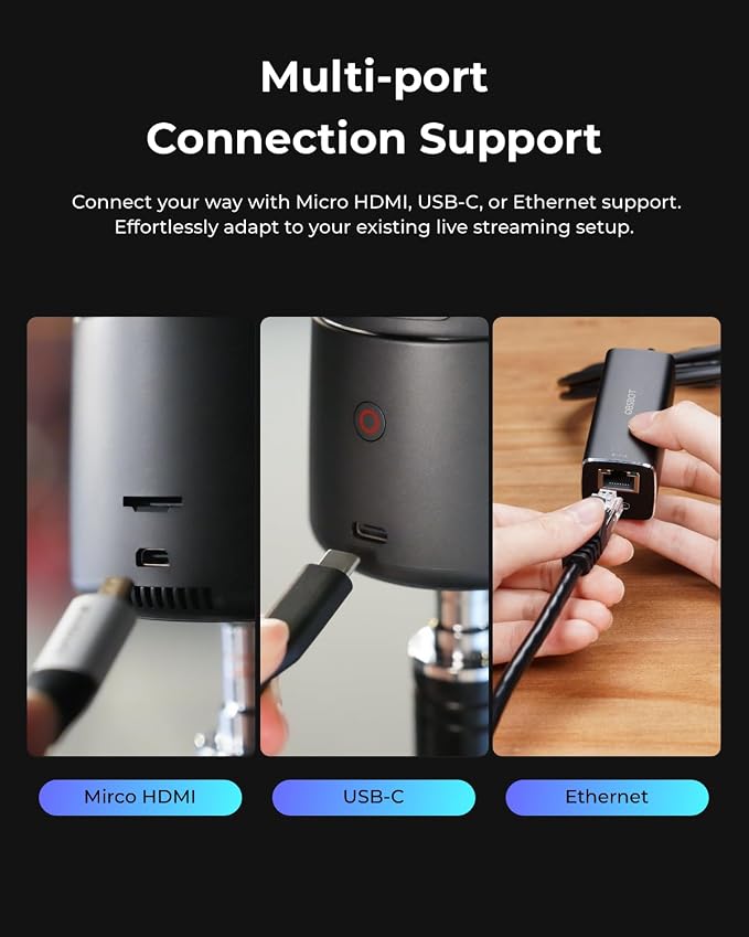 OBSBOT Tail Air NDI Streaming Camera 4K, AI Tracking PTZ Camera - Image 7