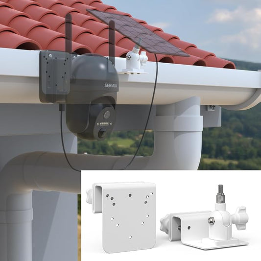 Gutter Mount for SEHMUA RBX-S40/S44/S45/SD22 Solar Outdoor Camera Bracket by Koroao