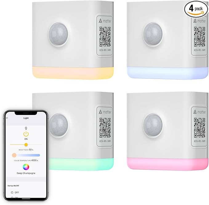 THIRDREALITY Smart Color Night Light 4 Pack, Matter Over WiFi, 3-1 by ThirdReality
